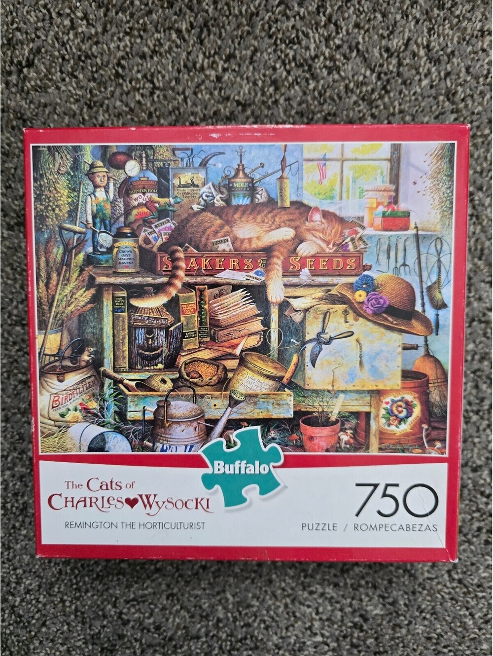 Buffalo Games 750 Pc Puzzle Cats Charles Wysocki Remington The Horticulturist
